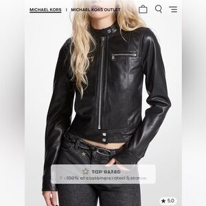 MICHAEL Michael Kors Black Leather Jacket